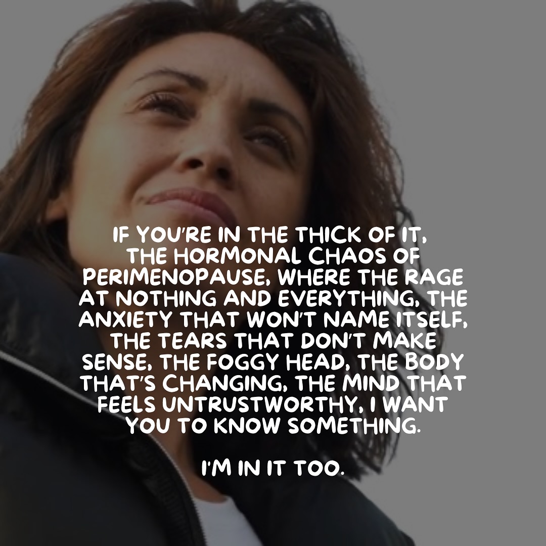 I wrote this text to my family last week as I was peaking with anxiety, rage and desperate to escape my body from the hormonal hurricane. 

“To my Fam, I just want to let you know that I’m really struggling this week. My hormones are all over the place due to missing my period thanks to perimenopause and I have big feelings that I’m finding hard to not let them overtake me. I know I’m quiet, I know I’m off, I know I’m not my best self right now and my energy is off. I just need to be insular until it passes so I don’t burst out and rage on everyone. 

Sorry and thank you 🙏🏽♥️🐻”. 

All I wanted was to not be in my own self and I reached a point of plonking myself on the floor to stop fighting my insides and instead, sat with them. Breathed with them. Cried with them. And reminded myself that all will be okay soon. 

As @thehollandclinic says, perimenopause is a rollercoaster and last week was like being on the double dipper🎢. 

Sharing this as a lot of us are in this. Feel alone and crazy in this. And even when on protocols and taking all the things, have moments and weeks like this. To all of you, may peace legit be with you on this ride. 

This weeks episode shares more on this. If you’re keen to listen, comment ‘319’ and I’ll send the episode to your DMs. 

#katjohn #authentic #authenticity #authenticself #authenticliving #relatable #perimenopause