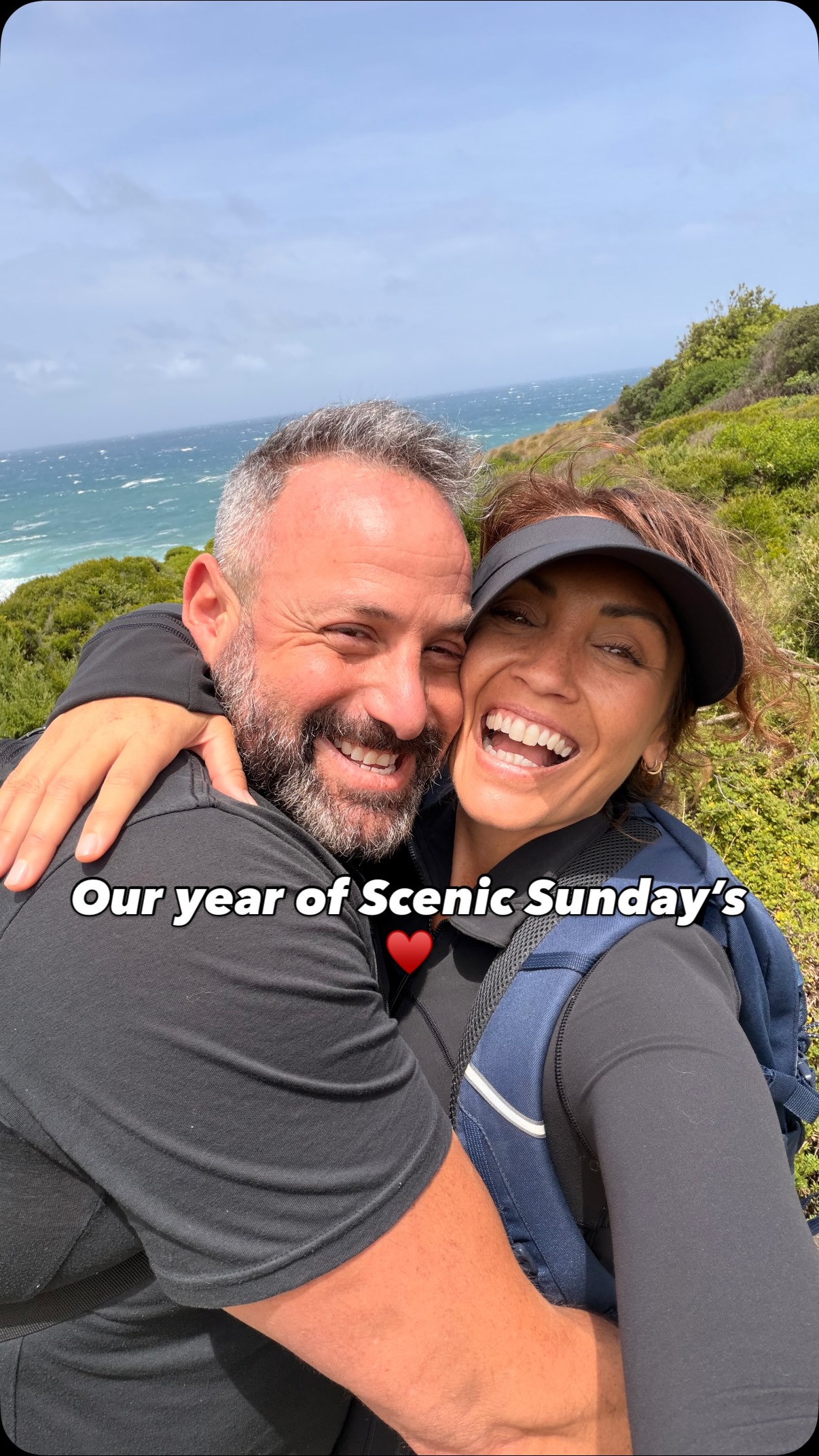 Our third year of Scenic Sunday-ing together. 

We find a hike. 
We drive to the hike. 
We do the hike. 
We follow our intuition and find somewhere to eat. 
We talk, reflect, share, play games, laugh. 
We drive home and I fall asleep in the car. 

This is our ultimate connection time together in nature and adventuring. Phones are on silent. The girls know it’s our time. It’s simply, brilliant and I always come home loving him more. 

If you’re looking for ways to connect mote deeply with the one you love, I highly recommend this. 

Our life motto is, “adventure awaits!” We take these videos so that one day, when we’re hopefully older and grey, we’ll watch back on the adventures we took. 

Here’s to more next year my love ♥️ 

#katjohn #scenicsunday #authentic #authenticity #authenticitycoach