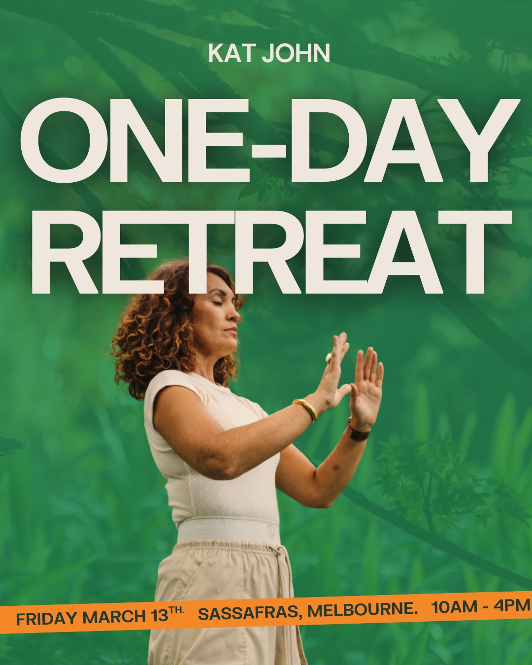 One-day retreat in Melbourne: 13.03.26 🌱 

At some point, without even noticing, you’ve stopped checking in with yourself. You keep showing up, doing the do and what’s needed, and you can feel yourself slipping away. 

You promise yourself you’ll make some space tomorrow, but tomorrow becomes next month, or next year, or never. 

Let that be enough of a nudge before rock bottom knocks down your door. 

This one-day retreat in Sassafras is a moment in time y you. A day to slow down enough to hear yourself again.
We’ll be in nature. We’ll practice Qi Gong. We’ll tap into what needs addressing. 

There’ll be quiet, good food, and real conversation.
Not to fix you, but to bring you back. If you feel the pull, trust it. Spots are limited.

Comment ‘retreat’ and I’ll DM you the details. 

#katjohn #authentic #authenticliving #authenticity #authenticlife