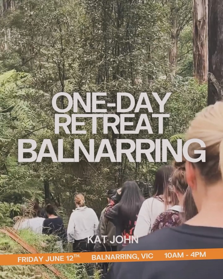 One-day retreat: June 12th in Balnarring, VIC 🌱 

Whereever you are at, this one-day of coming back to you may just be the medicine you need, because somewhere along the way, maybe you’ve realised you have drifted a little (or a lot) from yourself.

A full day to slow down and reconnect with you again, taking a breath from the ‘everything’ of life.

We will walk in nature. 
We will practice Qi Gong. 
We will reflect and enquire. 
There will be quiet time to journal, read, paint or whatever you like. 
Good wholesome food. Good company.

A day to for you. 

If something in you softens when you read this, comment ‘retreat’ and I’ll send you the details. Spaces for up to 12 women. These dates sell out quickly. 

#katjohn #retreat #authenticliving #reset #backtoyou
