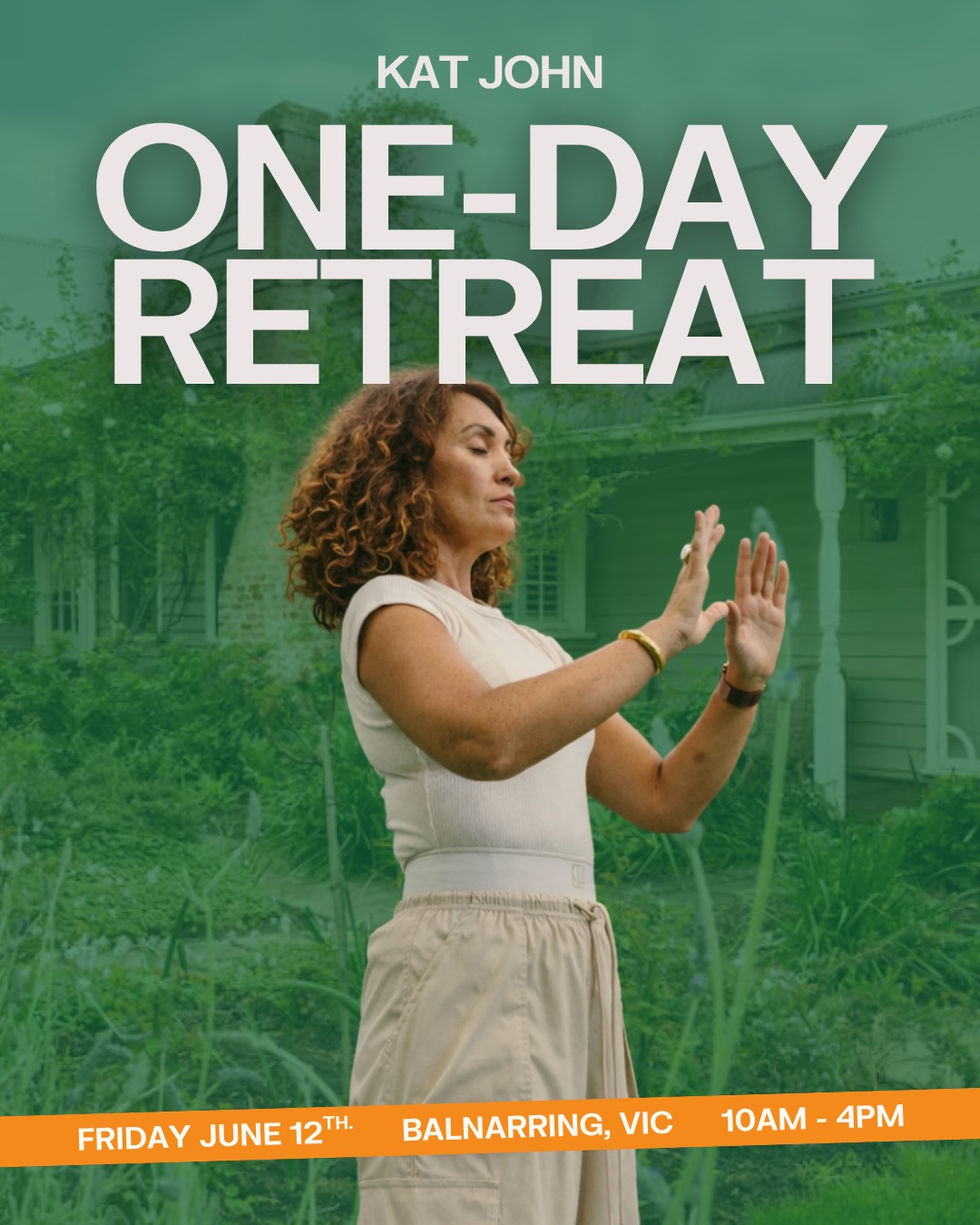 One-day retreat: June 12th in Balnarring, VIC 🌱

Whereever you are at, this one-day of coming back to you may just be the medicine you need, because somewhere along the way, maybe you’ve realised you have drifted a little (or a lot) from yourself.

A full day to slow down and reconnect with you again, taking a breath from the ‘everything’ of life.

We will walk in nature.
We will practice Qi Gong.
We will reflect and enquire.
There will be quiet time to journal, read, paint or whatever you like.
Good wholesome food. Good company.

A day to for you.

If something in you softens when you read this, comment ‘retreat’ and I’ll send you the details. Spaces for up to 12 women. 4 spaces left. 

#katjohn #retreat #timeforyou #authentic #authenticliving