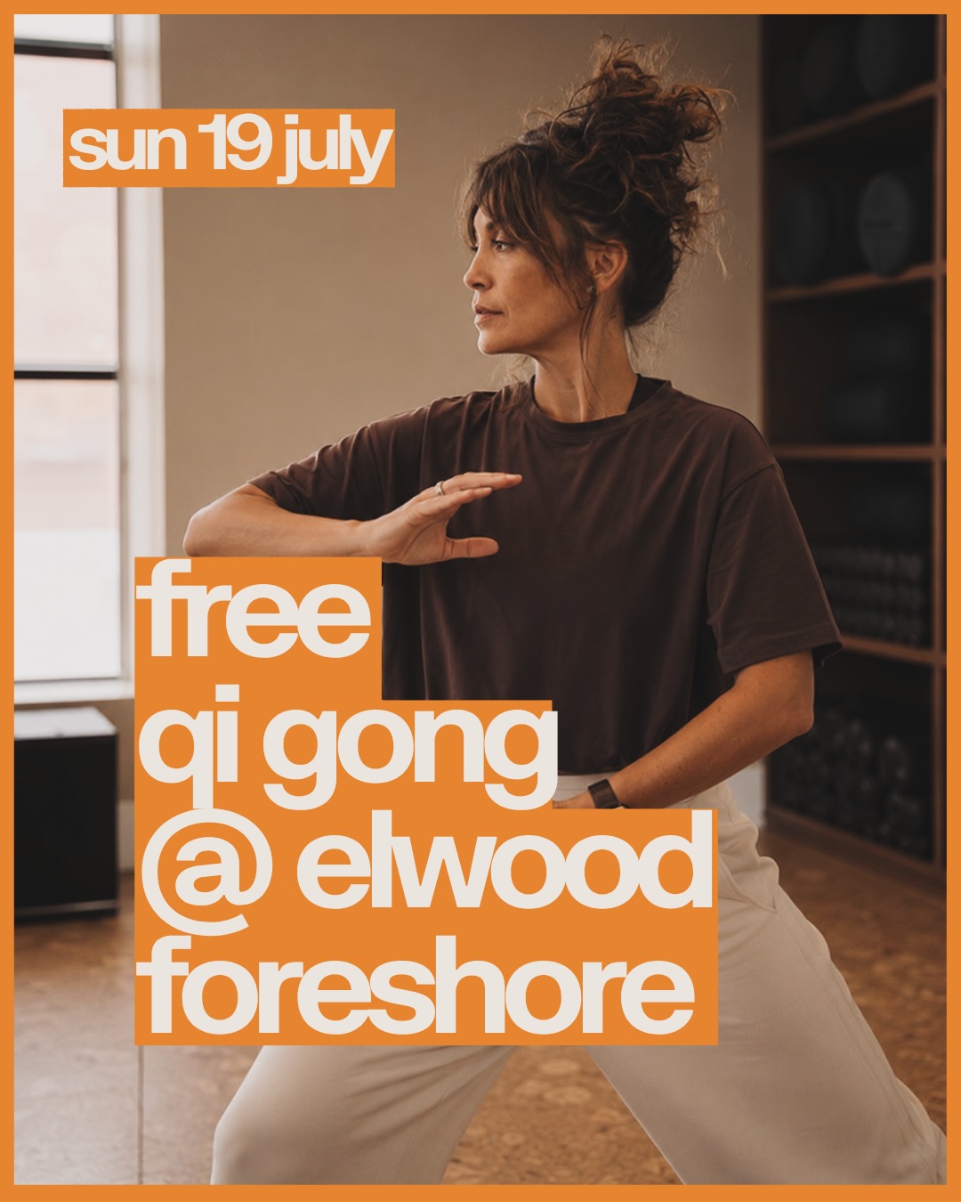 The weather app says we’re good for it, so I’m going for it! 

📍 Free Qi Gong down at Elwood Foreshore this Sunday July 19, 8:30am in front of the Beach Shack Cafe. 

Dress warm and cozy. No experience needed. Just your curiosity, good heart and vibes. 

Qi Gong is an ancient movement practice of slow movement, breath and awareness.

It’d be good for you if you are carrying a heavy mental and life load, too much stress and are living from the neck up. Plus, if you find it hard to meditate and sit still, then this may be a happy medium. 

Qi Gong calms the nervous system, moves stuck energy, blocked emotions, releases tension and brings you back into your body (that’s not even all the goodness). 

If you’re curious, come and practice with me. It’s changing my life and brings me back to myself. Maybe it’ll do the same for you. 

Comment ‘qi gong’ and I’ll send you some more deets for Sunday if you’re keen. 

#katjohn #qigong #elwood #elwoodbeach