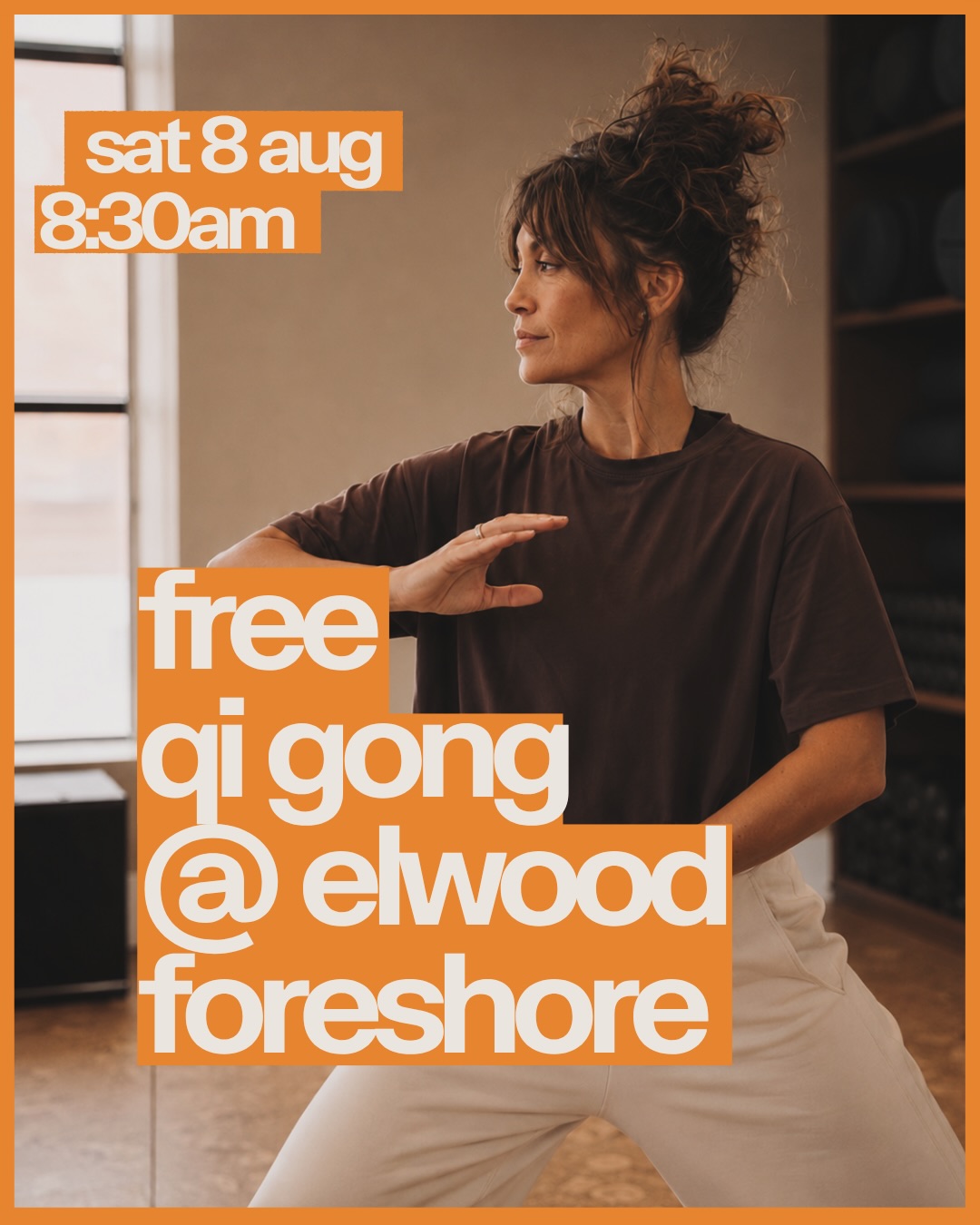 Free Community Qi Gong ✨ 

📅 Saturday 8th August (it’s raining Sunday) 
⏰ 8:30am - 9:15am 
📍 In front of the Beach Shack Cafe in Elwood 
🧥 Dress in layers and warm 

We’re in the clear from the rain Gods on Saturday morning so if you’re free and keen, come and practice with me down by the beach. Elwood markets are on too, so a wholesome start to the weekend 😌. 

Bring someone you love ❤️ 

#katjohn #qigong #elwood