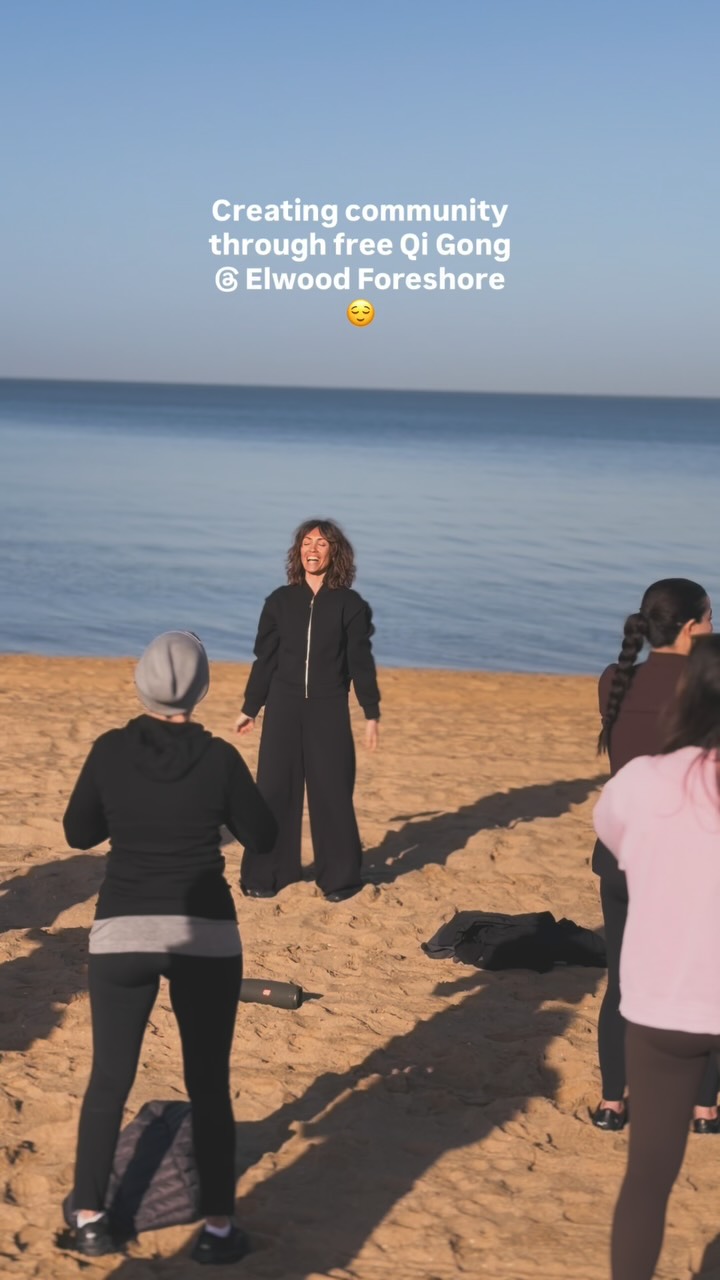 My heart said this is your next step, to share your love of Qi Gong on the Elwood foreshore for free. 
My head said what the hell are you doing? 

My heart said trust this next step. 
My head said why would you do this? 

My heart said take the step. 
My head said a bunch of other rebuttals. 

But of course, I listened to and trusted my heart, which to be fair, has is what I have listened to for the last 11 years of doing what I do. It may not make sense to my mind, but damn it always, always works out and then some. 

My intent was to create community around Qi Gong, period. And that is exactly what’s happening 😌. We’re in nature together, moving our energy together, settling into peace together. It’s just bloody good. 

Weekly Qi Gong on Sundays at 8:30am on the Elwood foreshore in front of the @beachshackelwood cafe (weather dependent). Updates made here weekly. 

#katjohn #qigong #elwood #melbourne #authenticliving